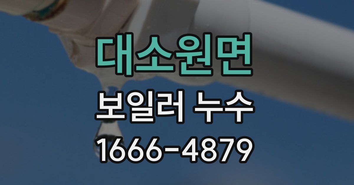 대소원면 보일러 누수