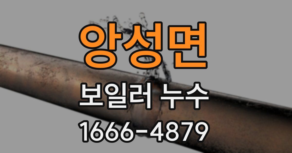 앙성면 보일러 누수