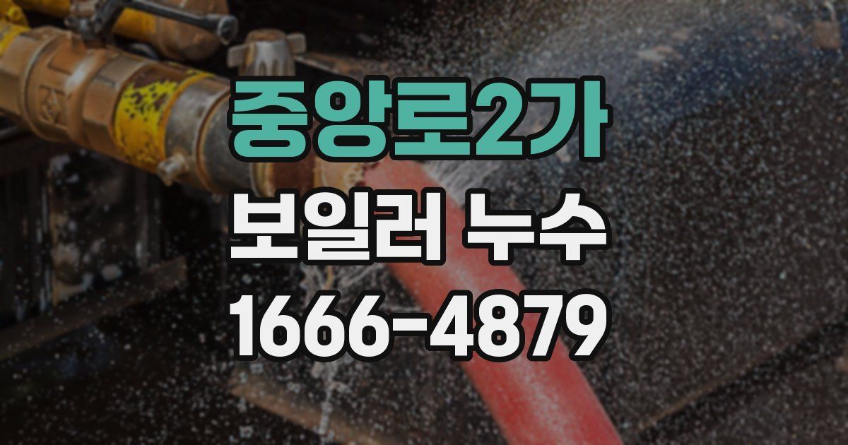 중앙로2가 보일러 누수