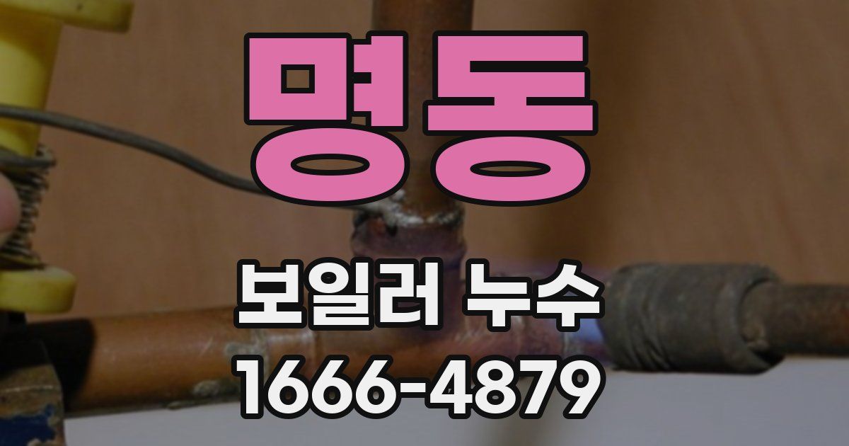 명동 보일러 누수