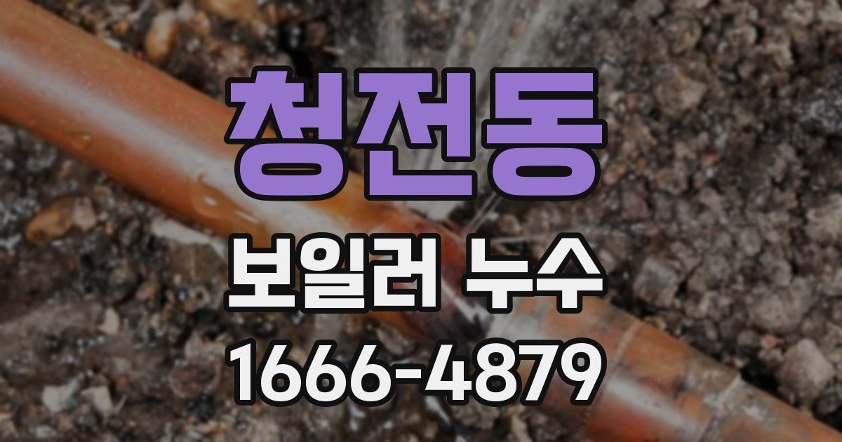 청전동 보일러 누수