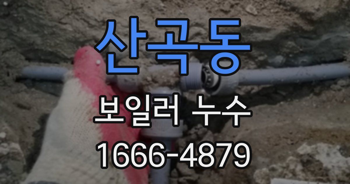 산곡동 보일러 누수