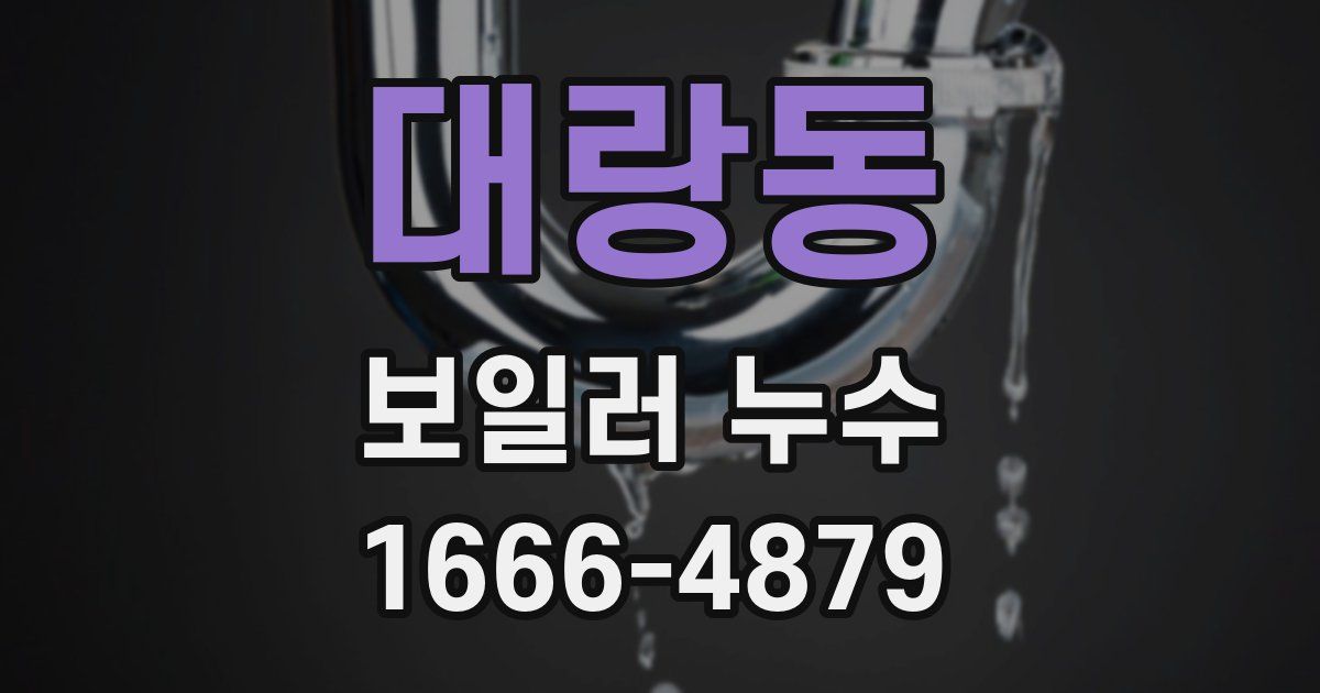 대랑동 보일러 누수