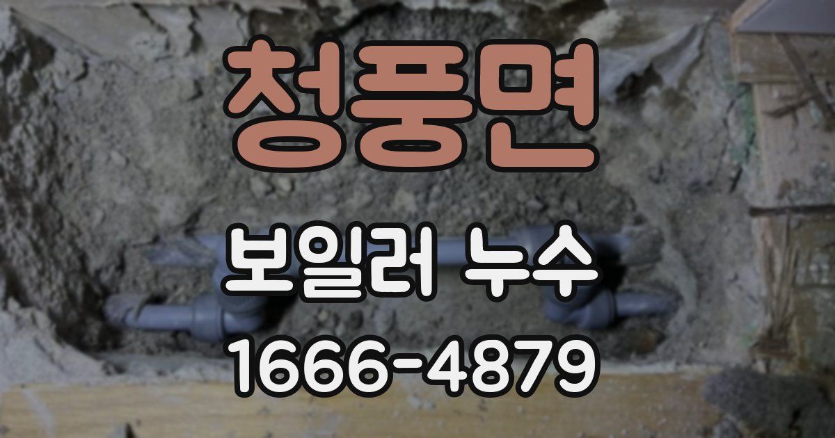 청풍면 보일러 누수