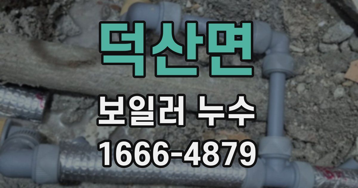 덕산면 보일러 누수