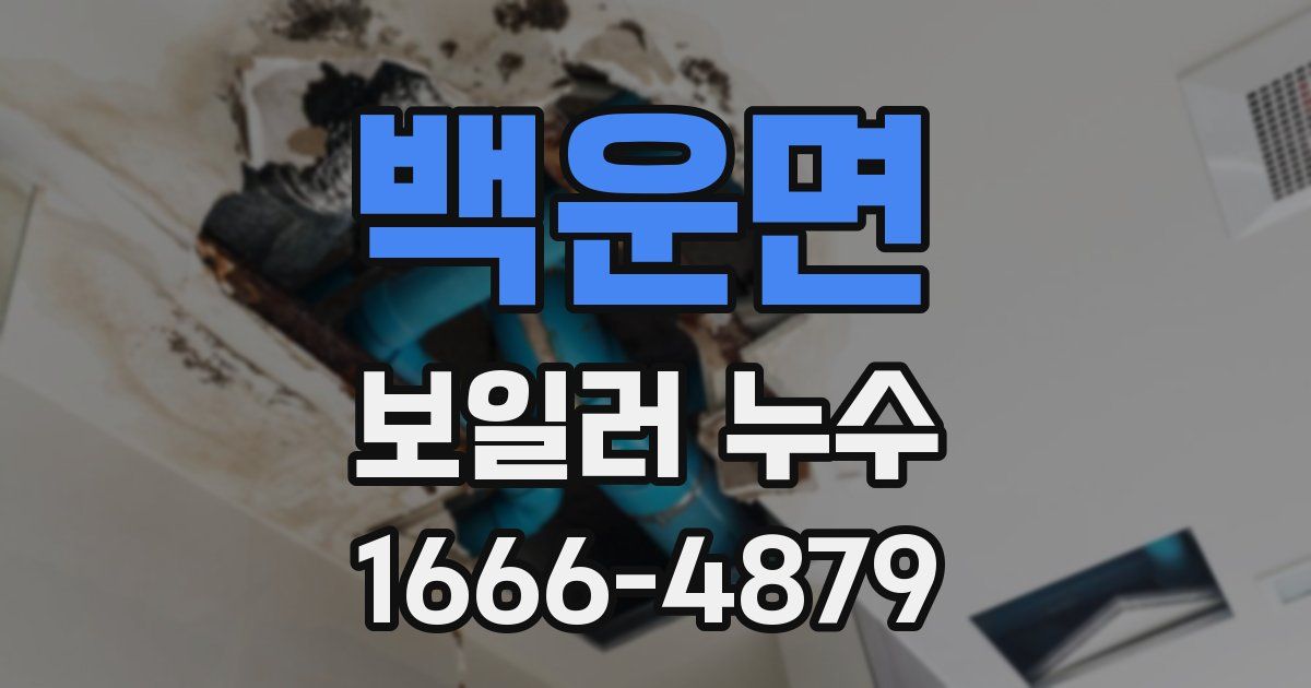 백운면 보일러 누수