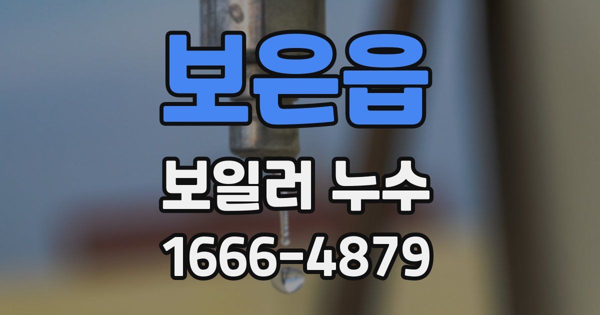 보은읍 보일러 누수