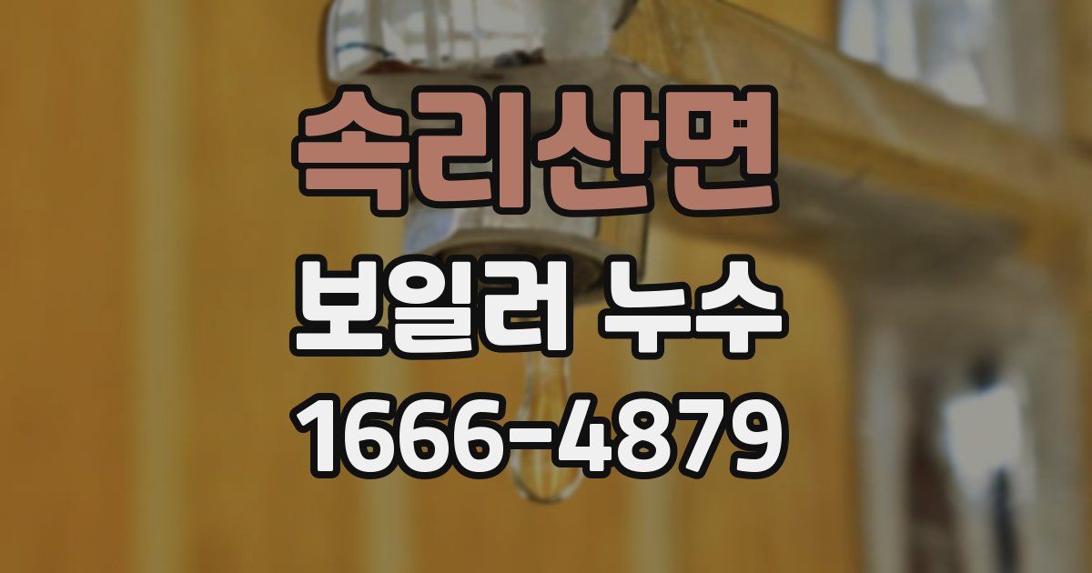 속리산면 보일러 누수