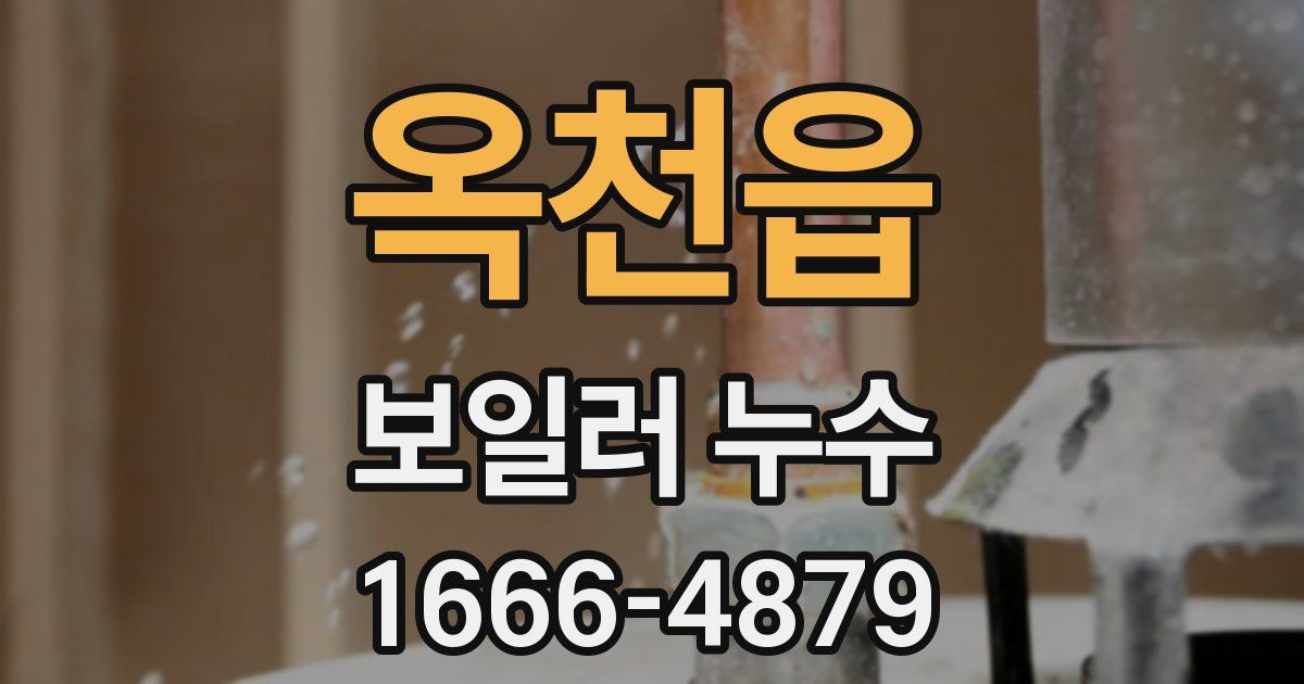 옥천읍 보일러 누수