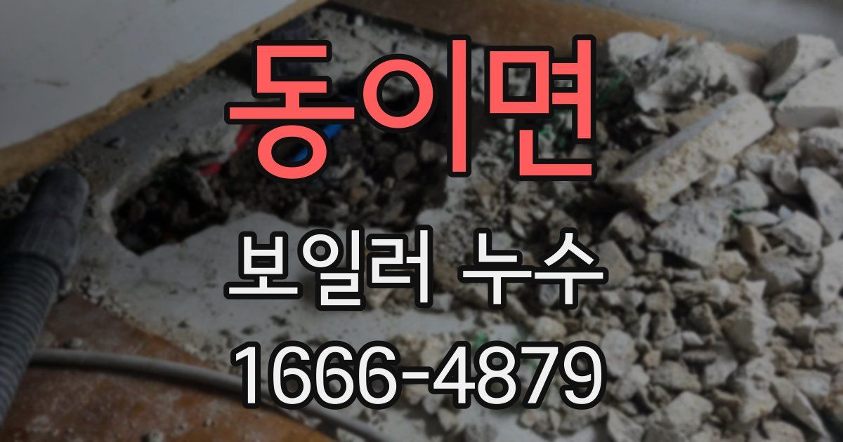 동이면 보일러 누수