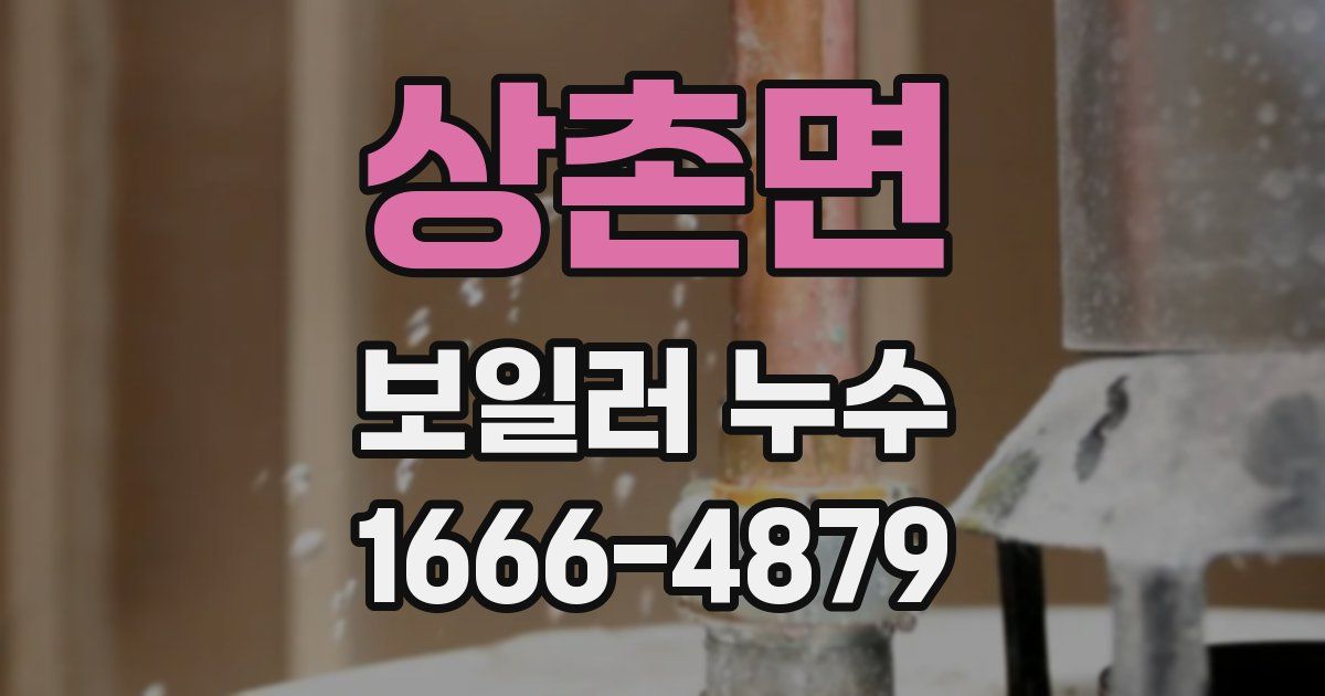 상촌면 보일러 누수