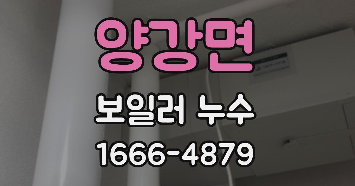 양강면 보일러 누수