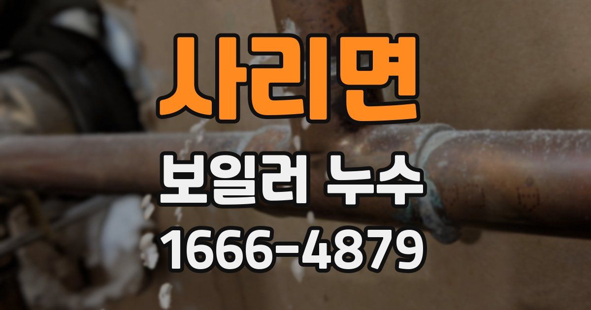 사리면 보일러 누수