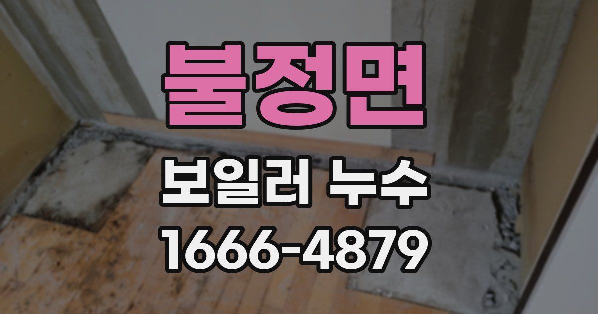 불정면 보일러 누수