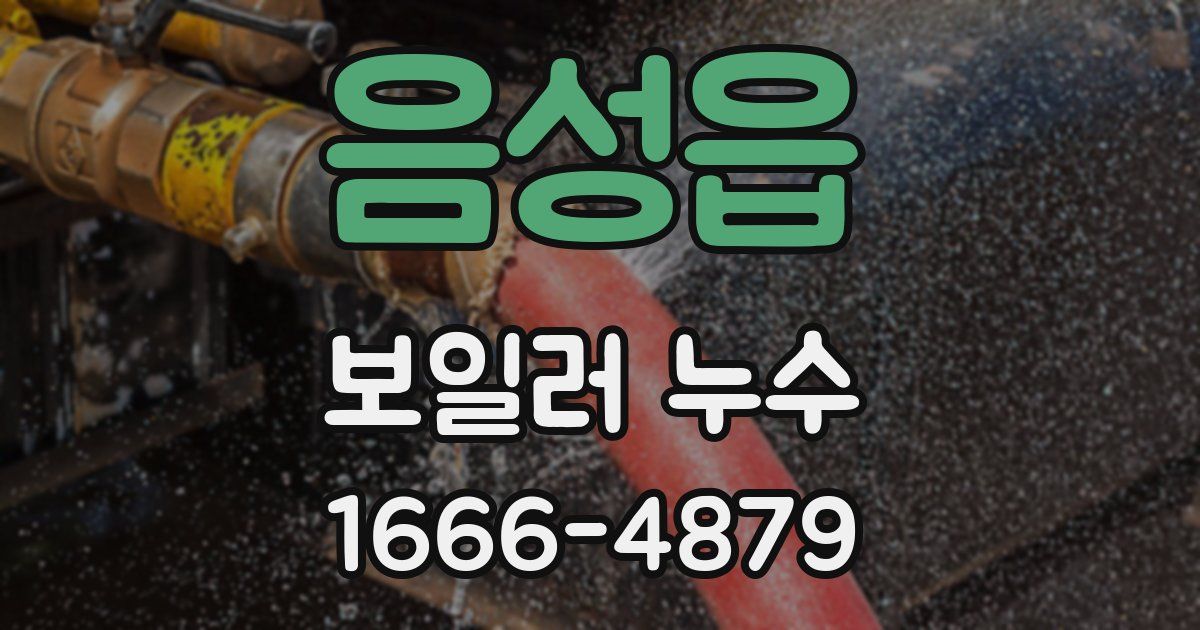 음성읍 보일러 누수