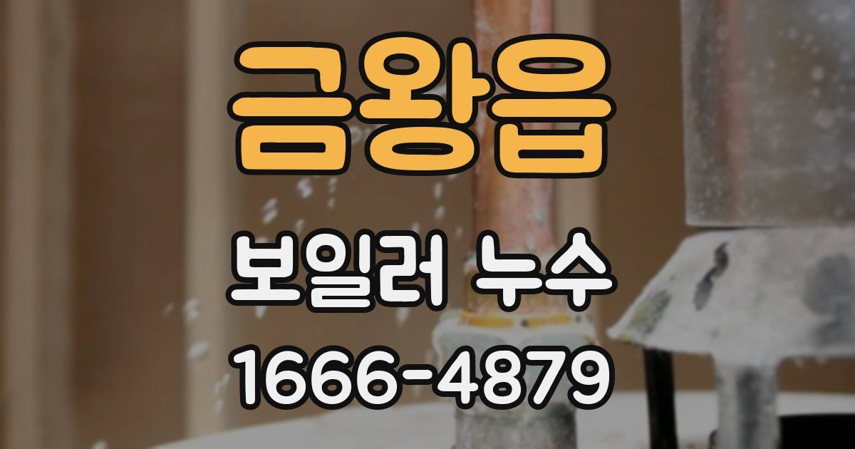금왕읍 보일러 누수