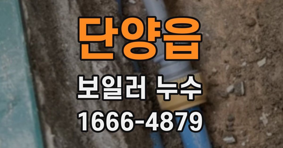 단양읍 보일러 누수