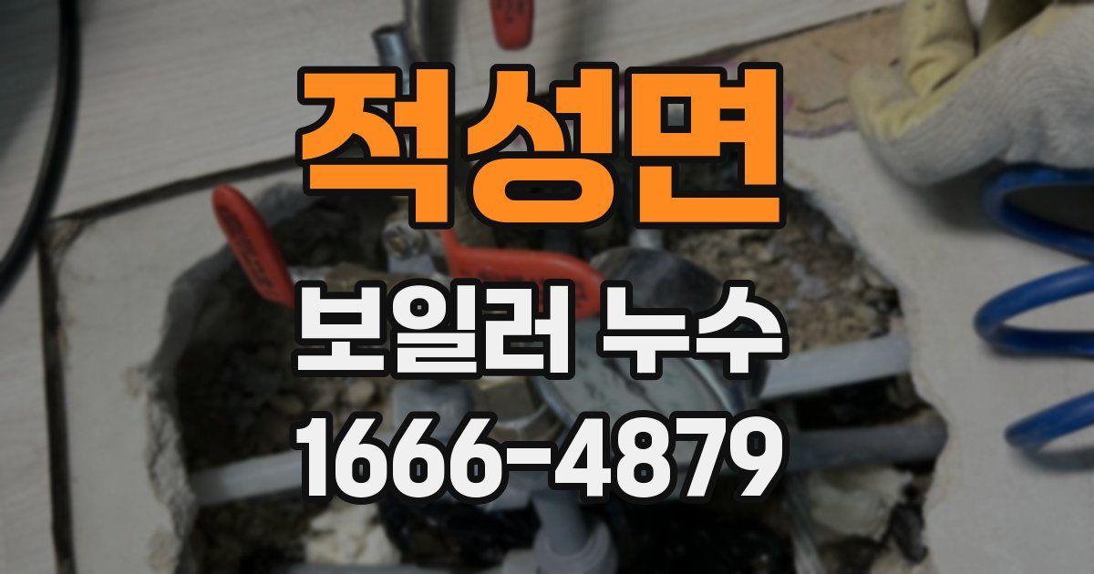 적성면 보일러 누수