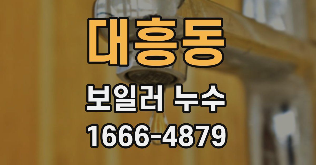 대흥동 보일러 누수