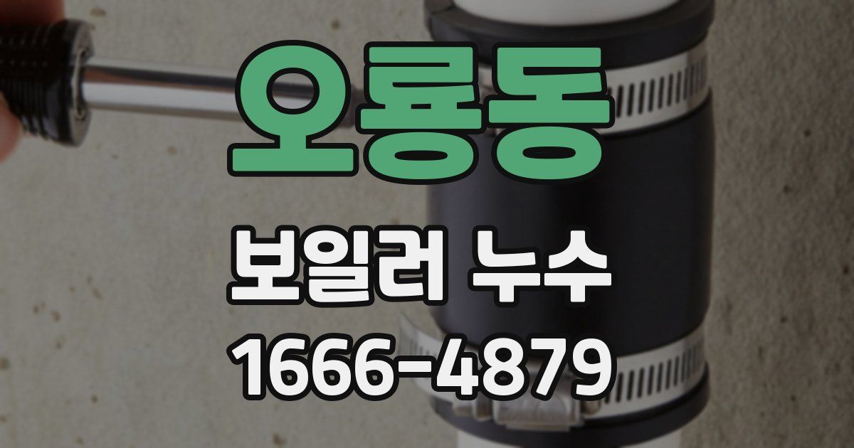 오룡동 보일러 누수