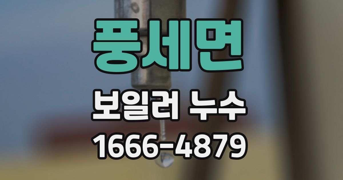 풍세면 보일러 누수