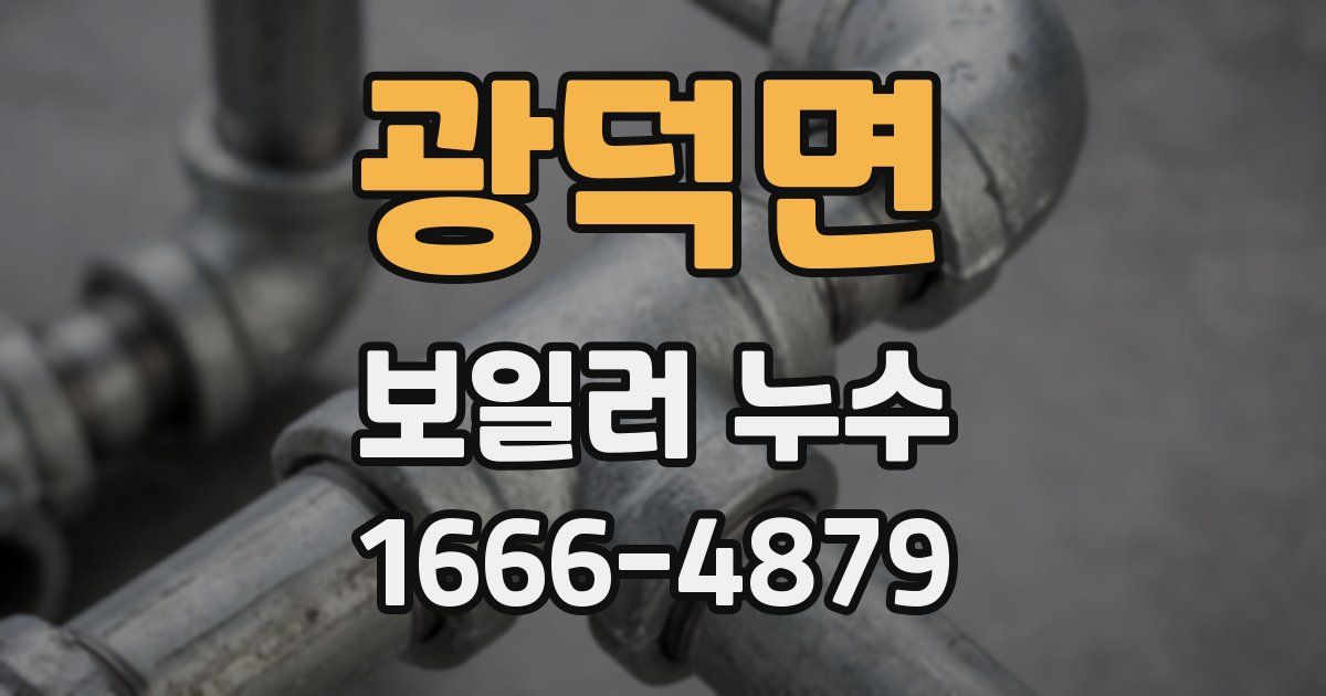광덕면 보일러 누수