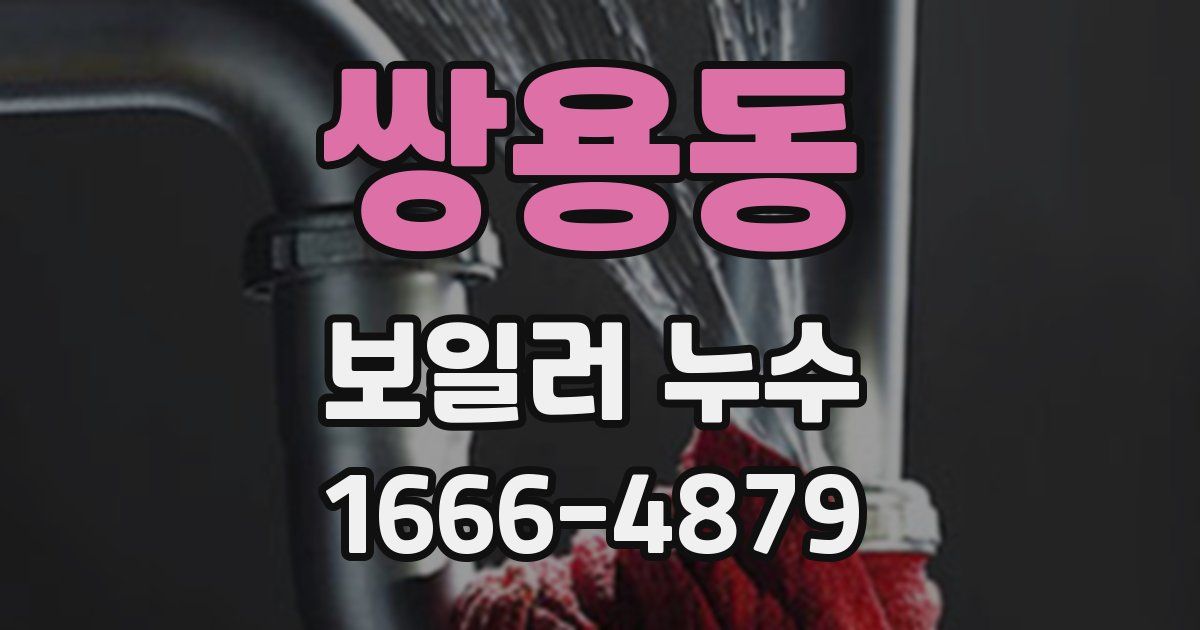 쌍용동 보일러 누수