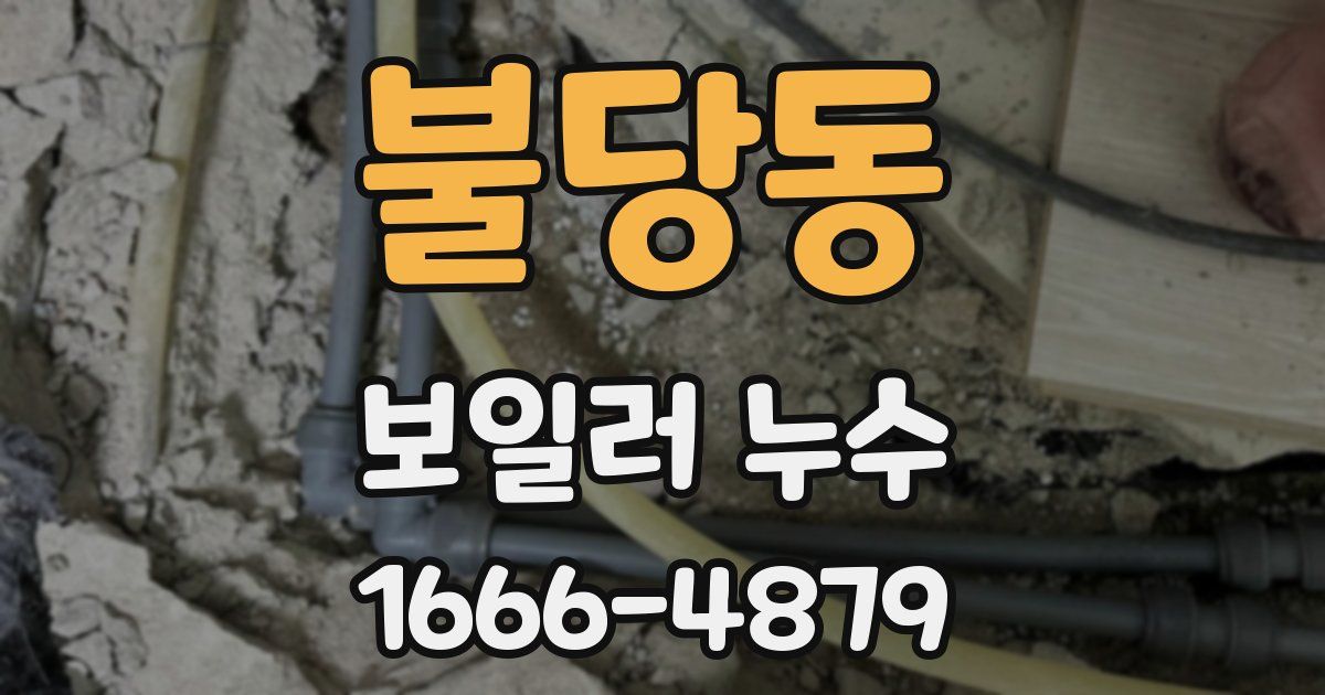불당동 보일러 누수