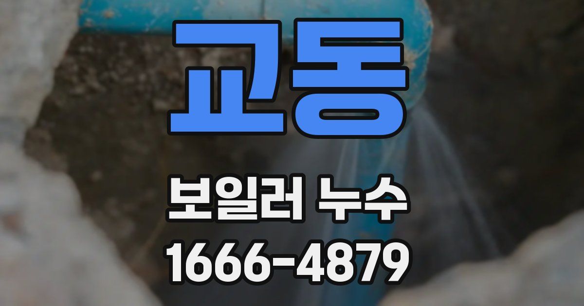 교동 보일러 누수
