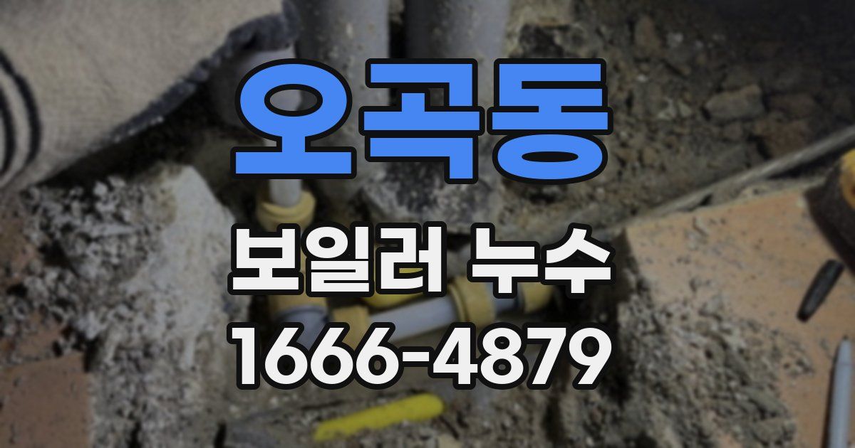 오곡동 보일러 누수
