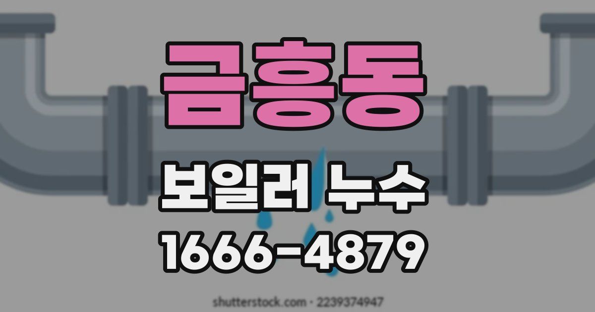 금흥동 보일러 누수