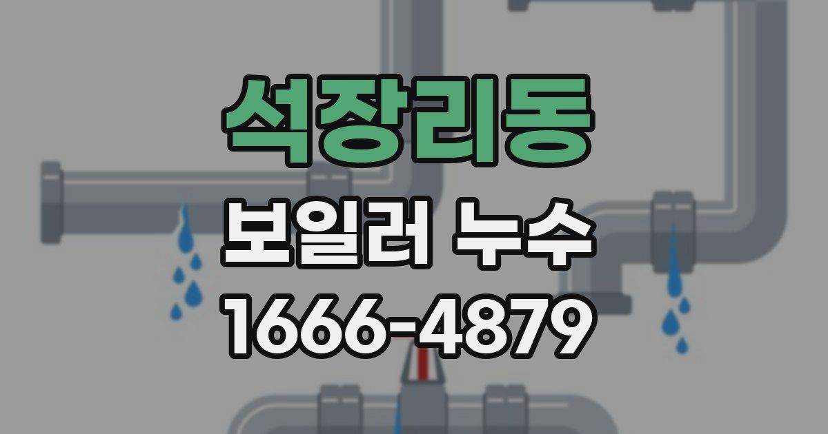 석장리동 보일러 누수