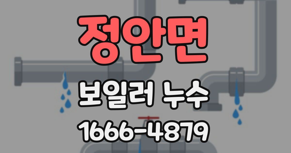 정안면 보일러 누수