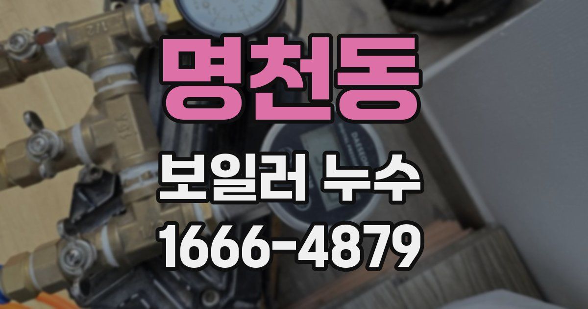 명천동 보일러 누수