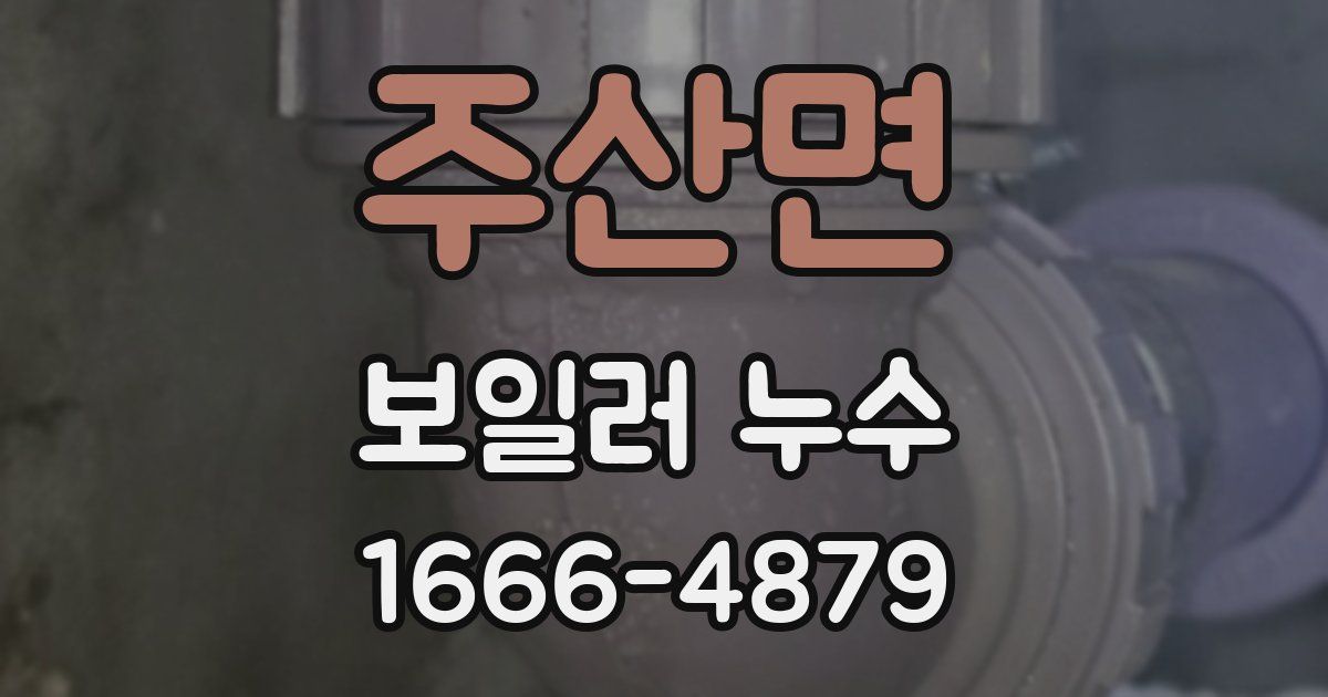 주산면 보일러 누수