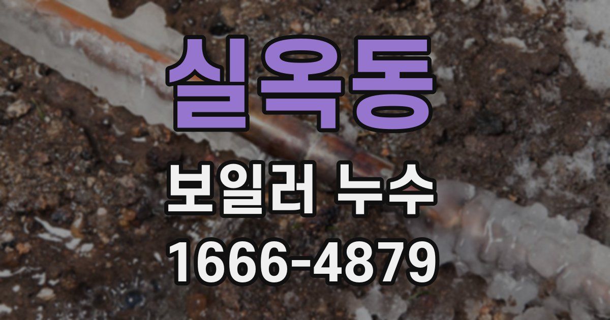 실옥동 보일러 누수