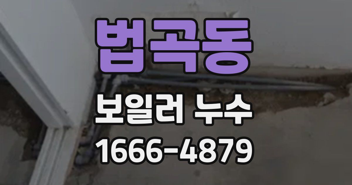 법곡동 보일러 누수