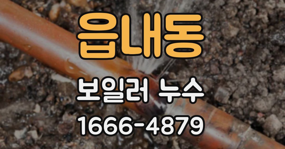 읍내동 보일러 누수