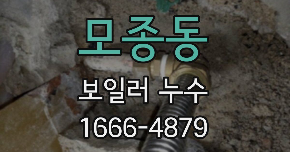모종동 보일러 누수