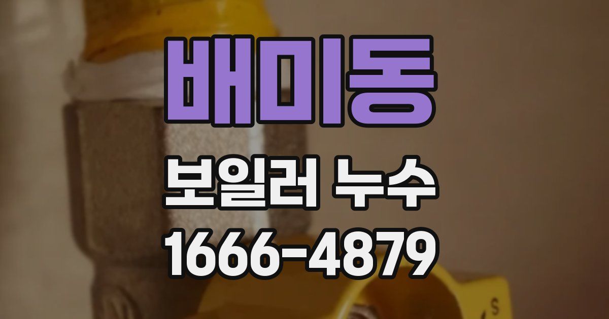 배미동 보일러 누수