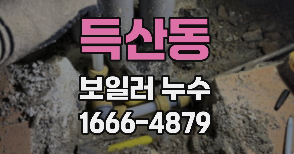 득산동 보일러 누수
