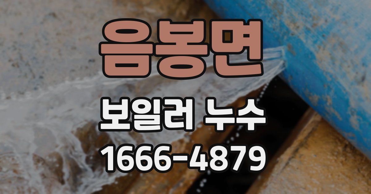 음봉면 보일러 누수