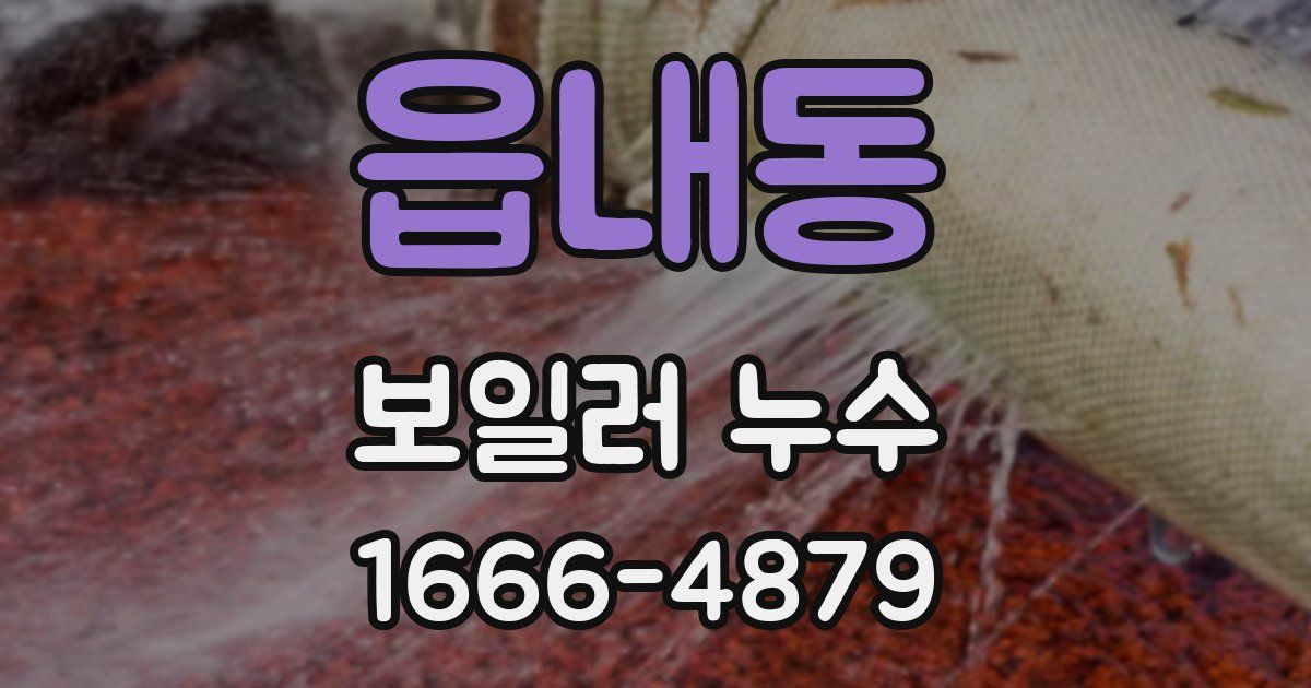 읍내동 보일러 누수