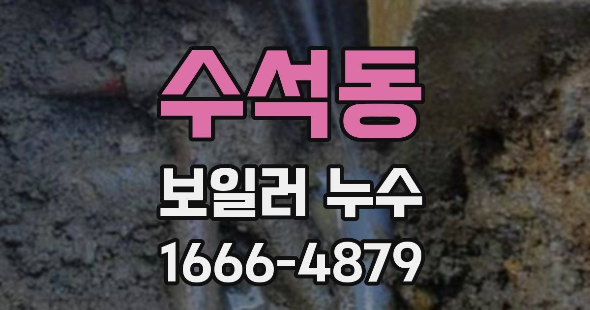 수석동 보일러 누수