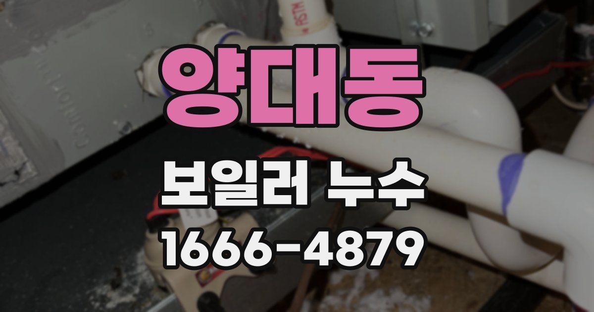 양대동 보일러 누수
