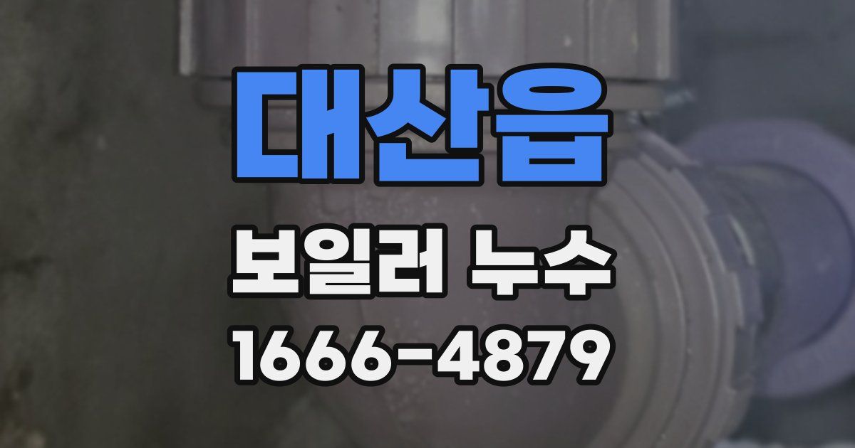 대산읍 보일러 누수