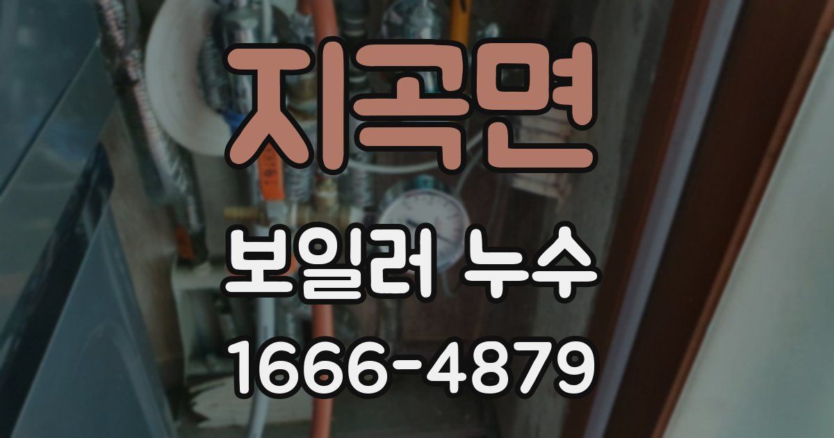 지곡면 보일러 누수