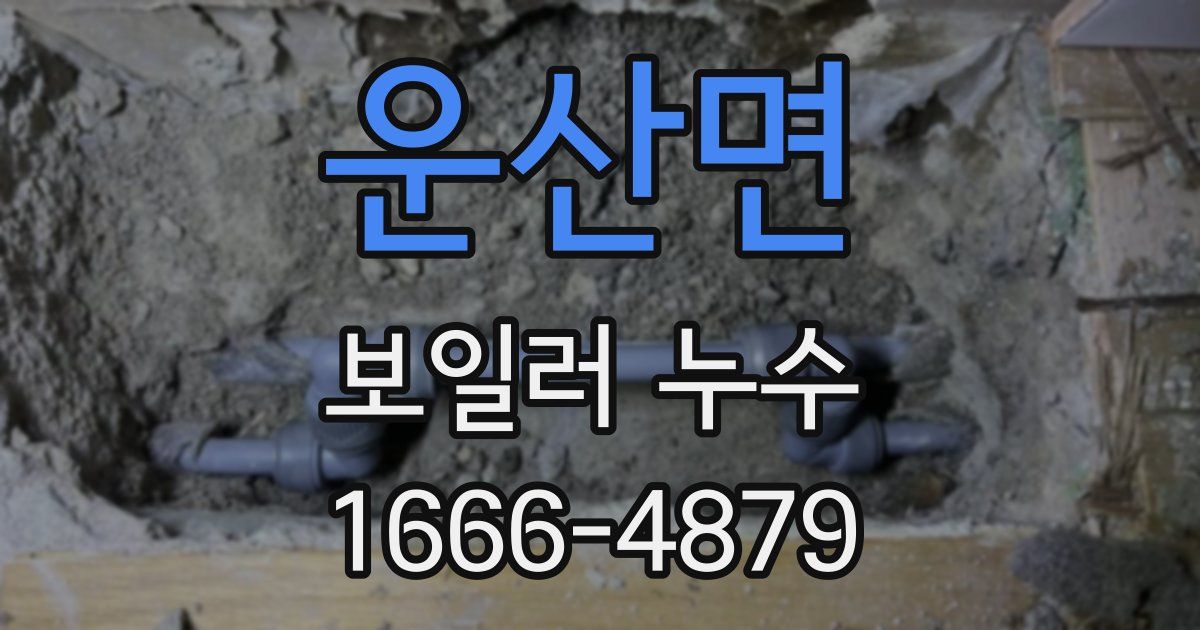 운산면 보일러 누수
