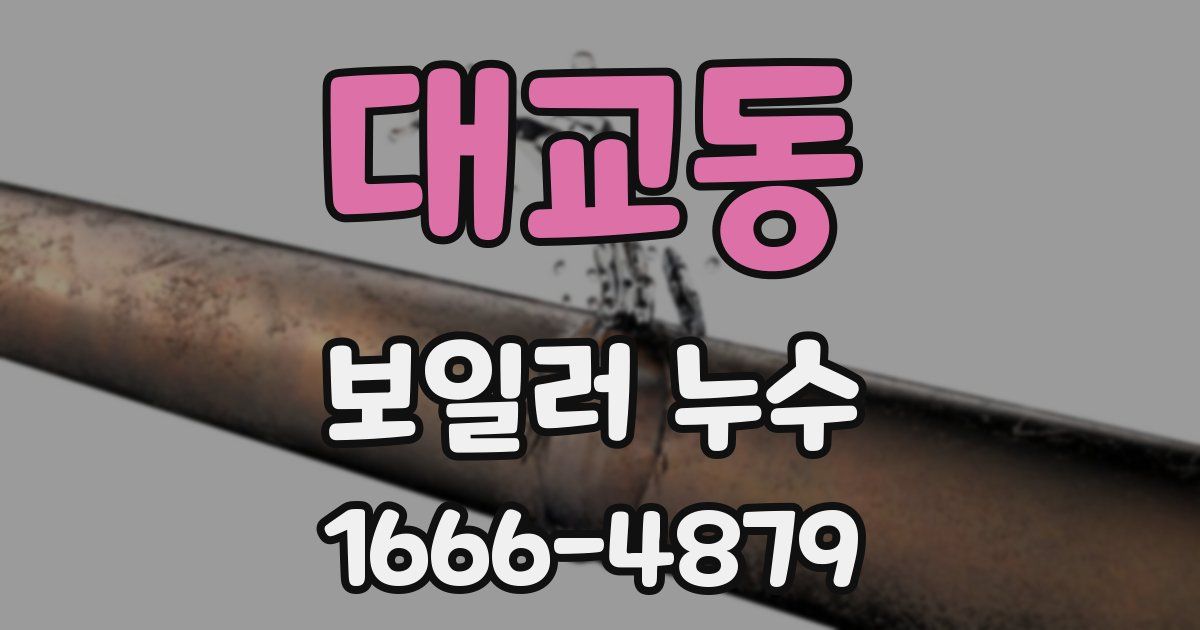 대교동 보일러 누수
