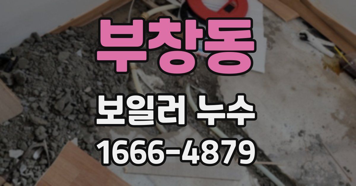 부창동 보일러 누수